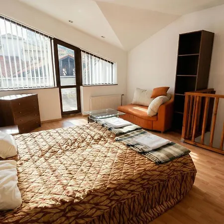 South Facing Bright Mountain View Penthouse - 2 Balconies, 300mbps Wifi, Washer Apartamento Bansko
